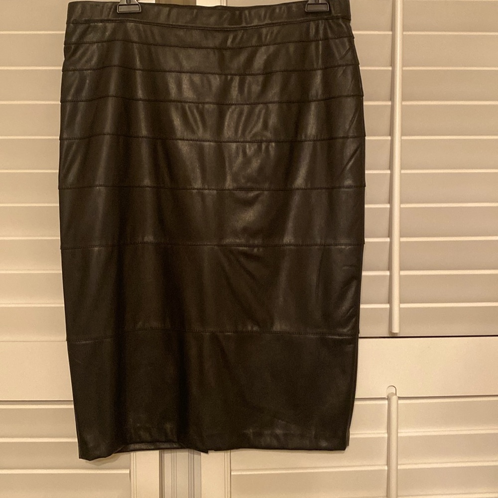 Black Faux Leather Skirt